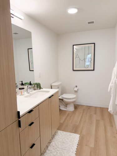 bathroom with clean, simple design